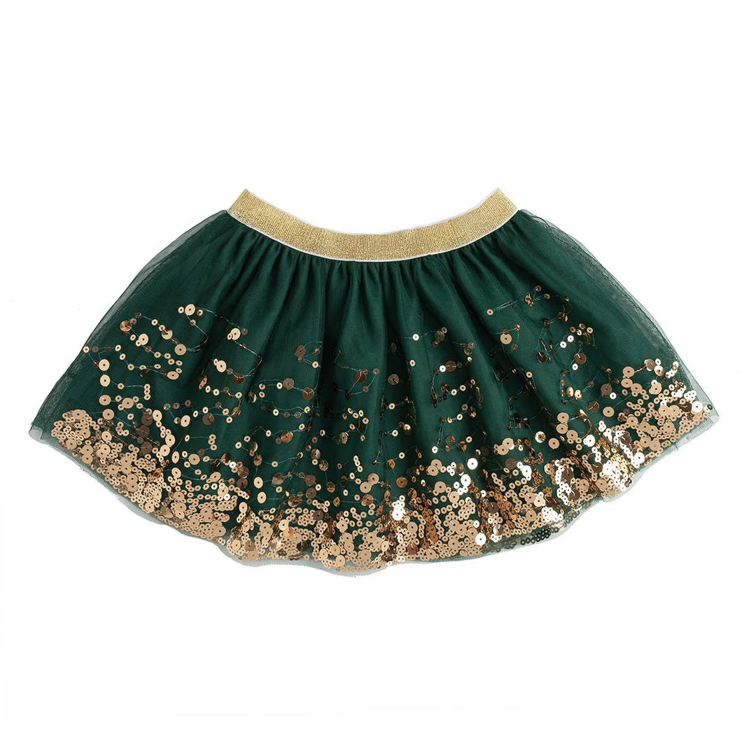 Emerald Sequin Tutu - Dress Up Skirt - Kids Holiday Tutu