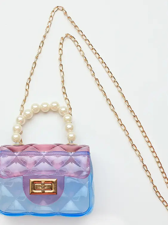 Pearl Blue and Purple Ombre Jelly Bag