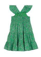 Load image into Gallery viewer, Green Vibrant Meadows Printed Cotton Dress
