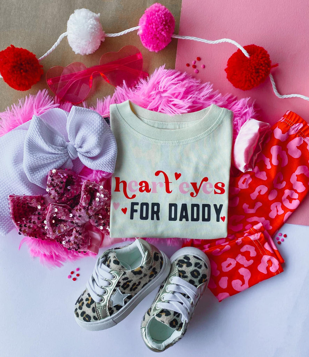 Pink and Red Leopard Leggings- Heart Eyes For Daddy Matching Leggings