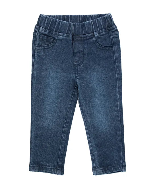 RuffleButts - Girls Medium Wash Denim Skinny Jeans