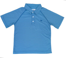 Load image into Gallery viewer, Boy&#39;s Polo- Aqua and Navy
