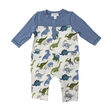 Angel Dear- Painterly Dino Romper with Pockets