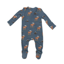 Load image into Gallery viewer, Angel Dear- Blue Moose 2 Way Zipper Footie
