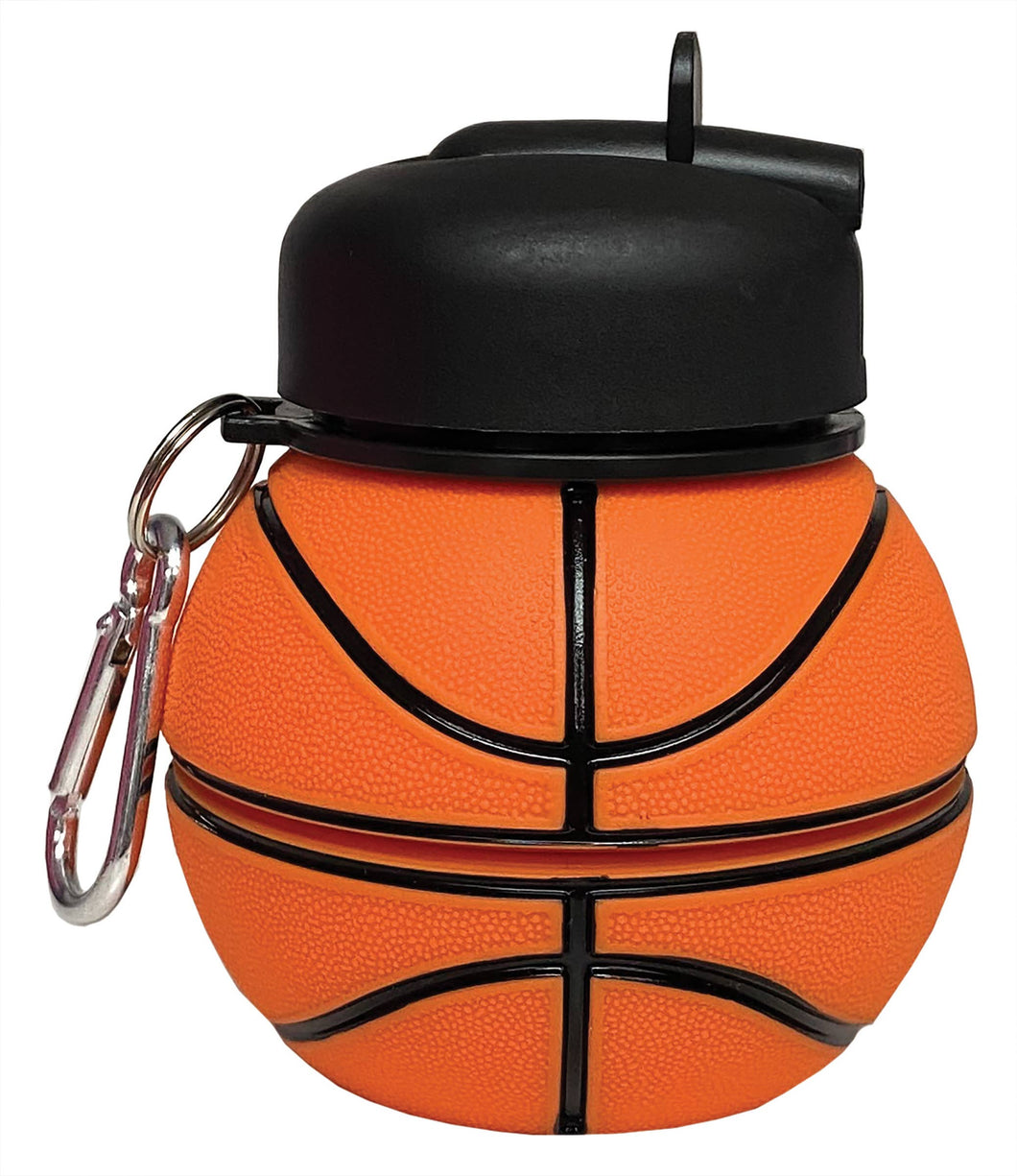 Basketball Silicone Collapsible Water Bottle