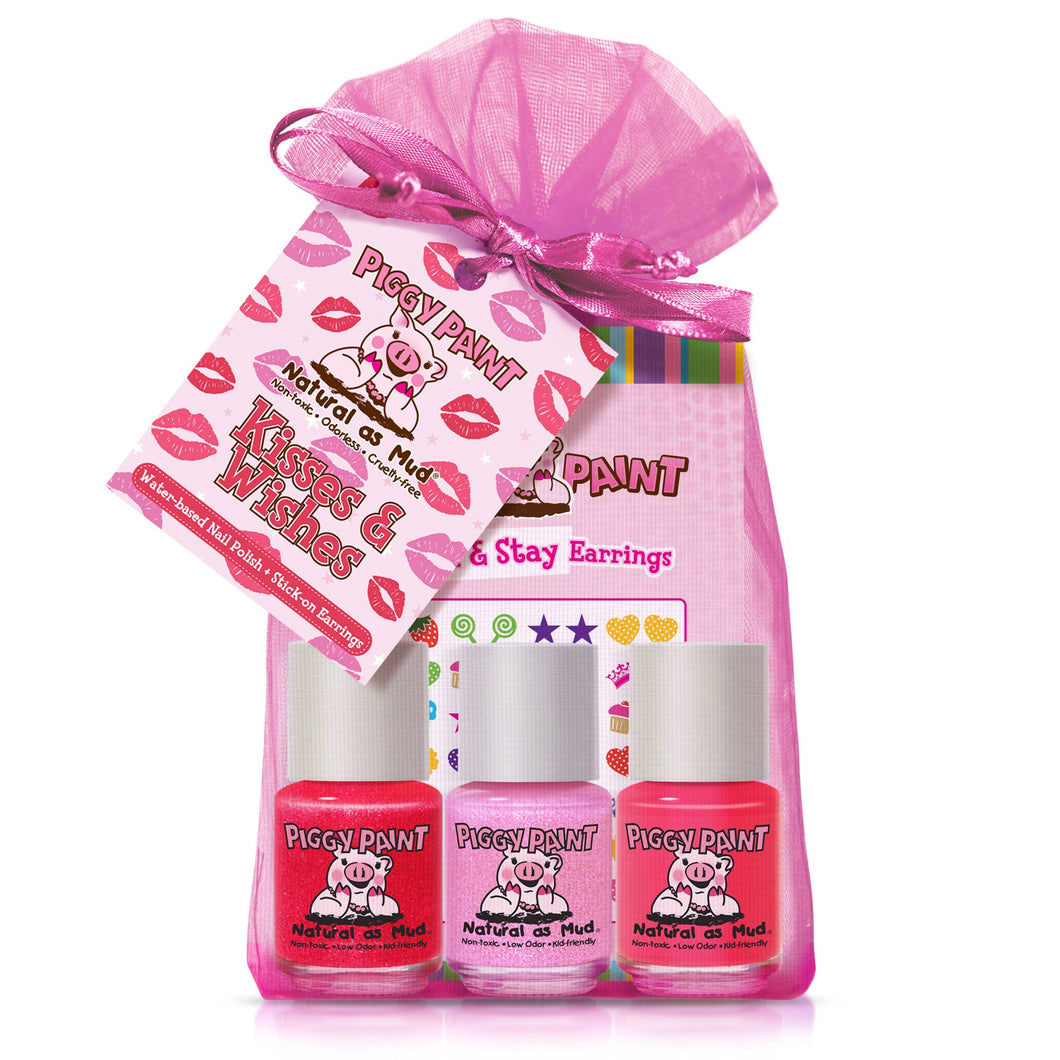 Kisses + Wishes Nail Polish and Stickers Gift Set