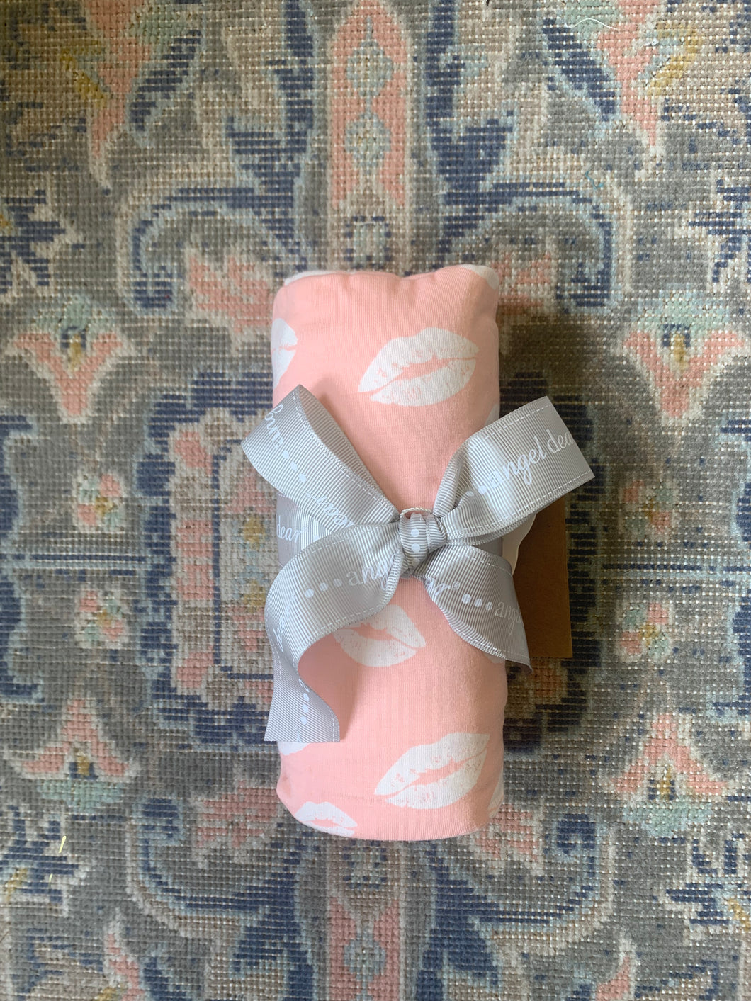 Angel Dear - Kisses Pink Bamboo Swaddle