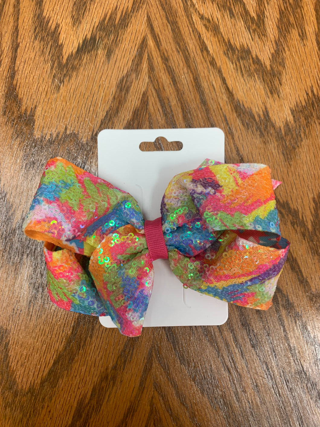 Wee Ones - 4 in Rainbow Sparkle Clip Bow