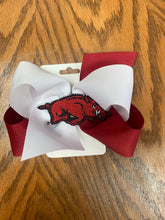 Load image into Gallery viewer, Wee Ones - 6 in Arkansas Razorback Clip Bow
