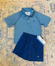 Load image into Gallery viewer, Boy&#39;s Polo- Aqua and Navy
