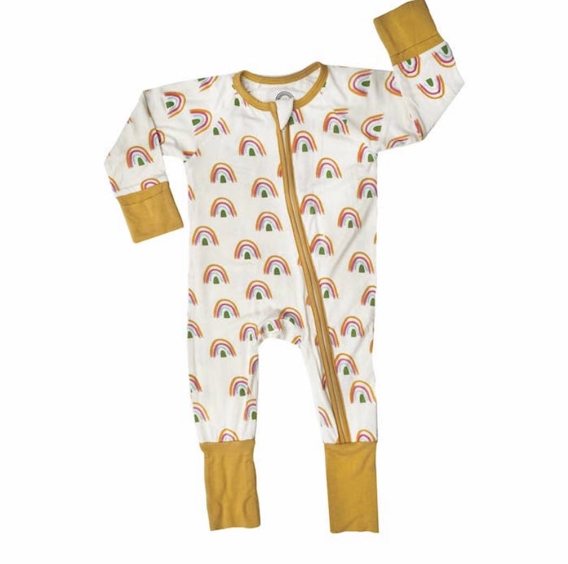 Emerson and Friends - Rainbow Baby Bamboo Convertible Romper Footie