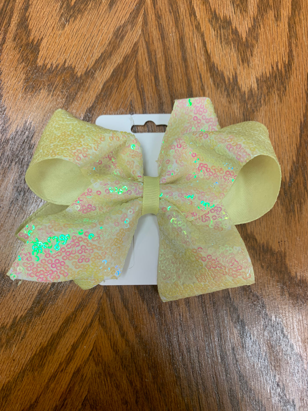 Wee Ones - 6 in Yellow Sparkle Clip Bow